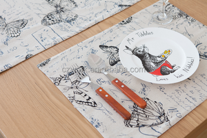 Haute qualité imprimé promotionnel coton <span class=keywords><strong>lin</strong></span> <span class=keywords><strong>chemin</strong></span> de <span class=keywords><strong>table</strong></span> - Product Image 4