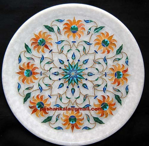 Plaque d'incrustation unique en marbre fantaisie - Product Image 1