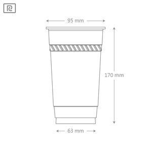 Vaso Desechable de Plástico Impreso U25-B PP de 25 oz y 750 ml para Bebidas - Product Image 4