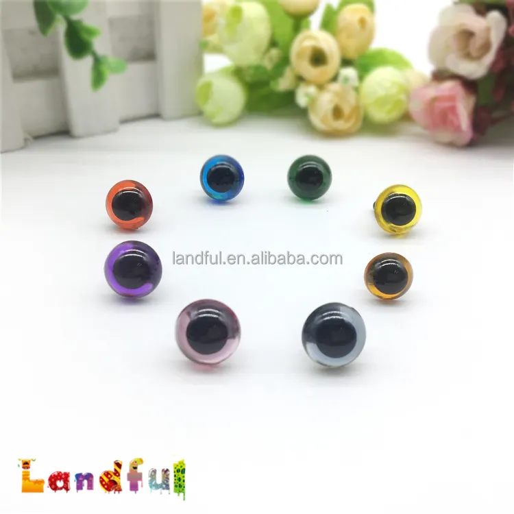 15mm Transparent Blue Clear Craft Safety Doll Eyes For Handmade Baby Toy