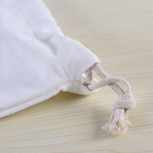 תיק כותנה לבן מוסלין לשימוש חוזר כותנה מוסלין בד אופנתי קידום מכירות מתנה - Product Image 6