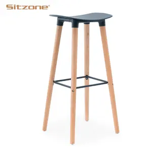 2020 New Design Wooden High Bar Stool Chair