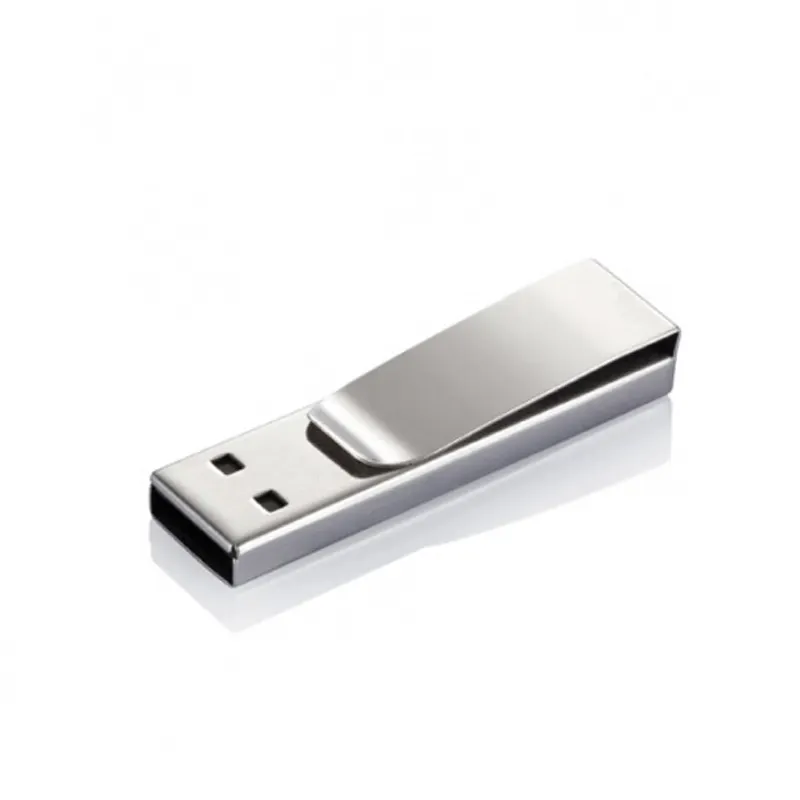 Дешевый серебристый металлический USB флэш-накопитель 2,0 1 Гб-32 Гб карта памяти мини-Ручка Флешка книжный зажим дизайн новый для рекламного использования