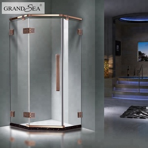 Porte de douche en verre pliable, 3 panneaux, - Product Image 3