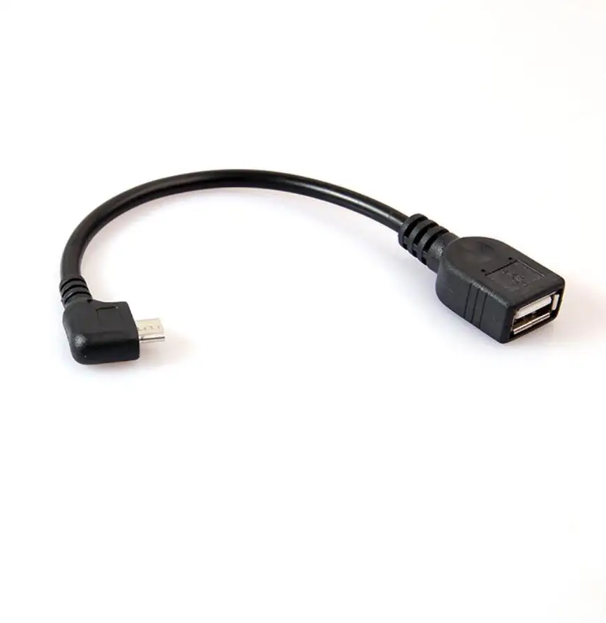 Hot selling 90 Graden usb micro OTG adapter micro usb otg kabel female naar USB vrouwelijke