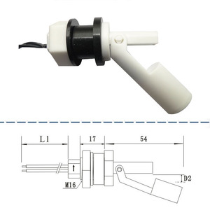 Interrupteur de niveau magnétique en plastique FAST-54 M12, détection de niveau haut/bas, filetage G1/2, normalement ouvert (N/O), montage latéral pour réservoir d'eau - Product Image 1