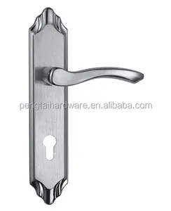 Stainless steel material main room door handle with plate lock