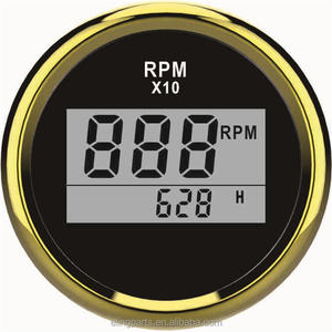 52mm VDO digital tacómetro motocicleta del coche del barco generador Rev contador RPM gauge con cronómetro 9990 rpm - Product Image 4