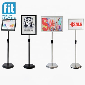 <span class=keywords><strong>Affiche</strong></span> en métal présentoir de <span class=keywords><strong>porte</strong></span> d'hôtel signe support de plancher affichage signe stands présentoir de plancher de supermarché - Product Image 4