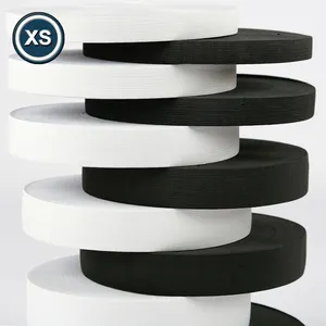 20mm woven white black elastic band manufacturer in china in stock