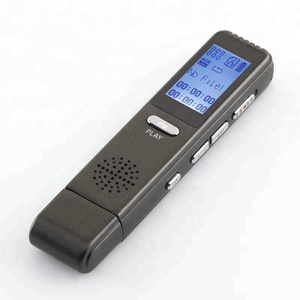 V25 profesional 8 GB memoria USB flash drive de disco recargable micro oculto audio digital grabadora de voz del negro - Product Image 5