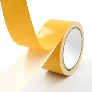 200 mic thick yellow release paper double sided adhesive cloth tape