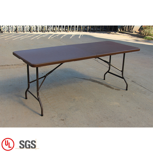 Wholesale Outdoor Garden <strong>Folding</strong> Plastic <strong>Table</strong> Banquet <strong>Catering</strong> Rattan <strong>Folding</strong> <strong>Table</strong> for Event - Product Image 4