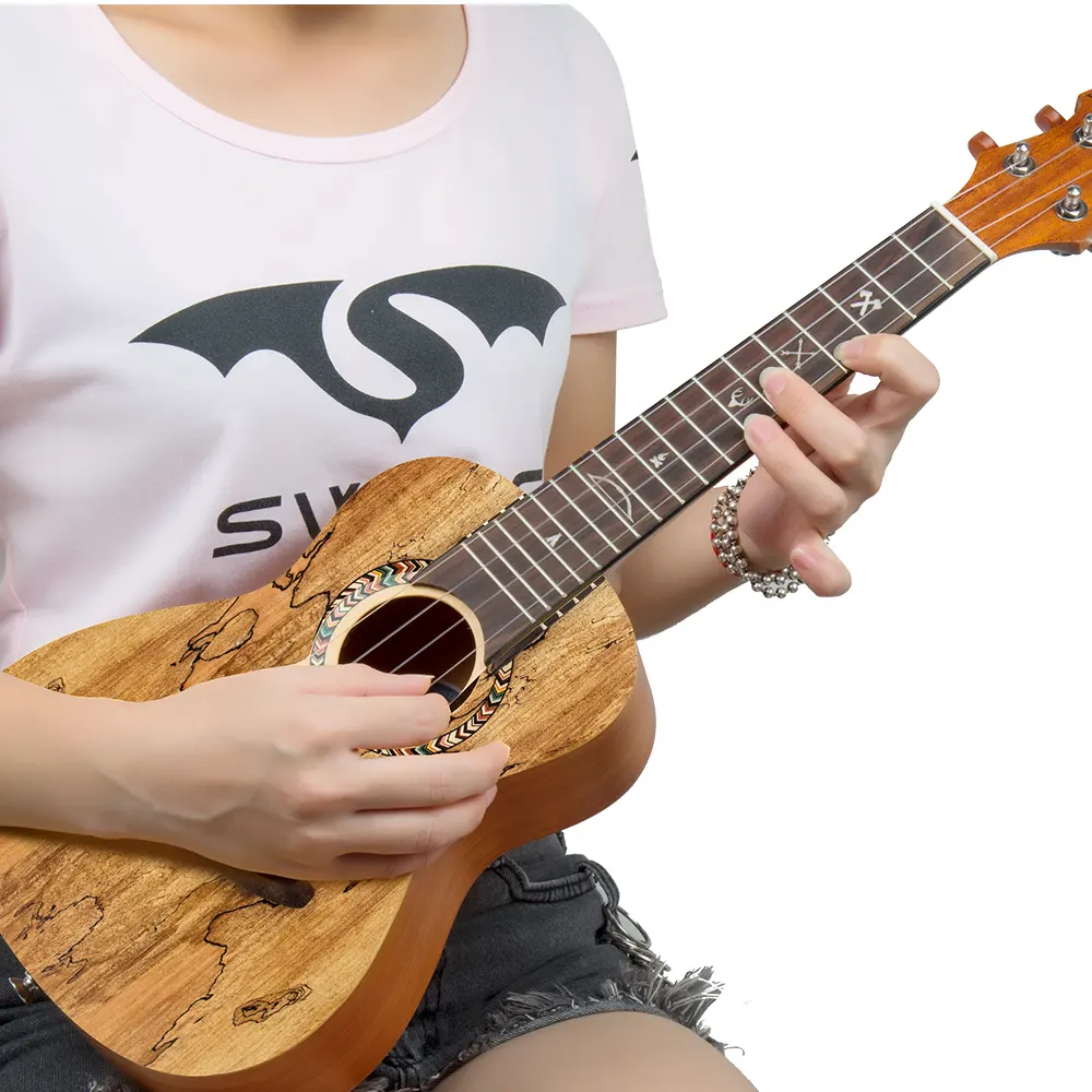 מכירה לוהטת ukulele/spalted מייפל Ukelele/uke/הוואי גיטרה