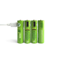 Baterai Lithium Isi Ulang Micro USB Port AA/AAA Terlaris 1000mAh 1.2V/1.5V 1200 Siklus untuk Kamera Senter