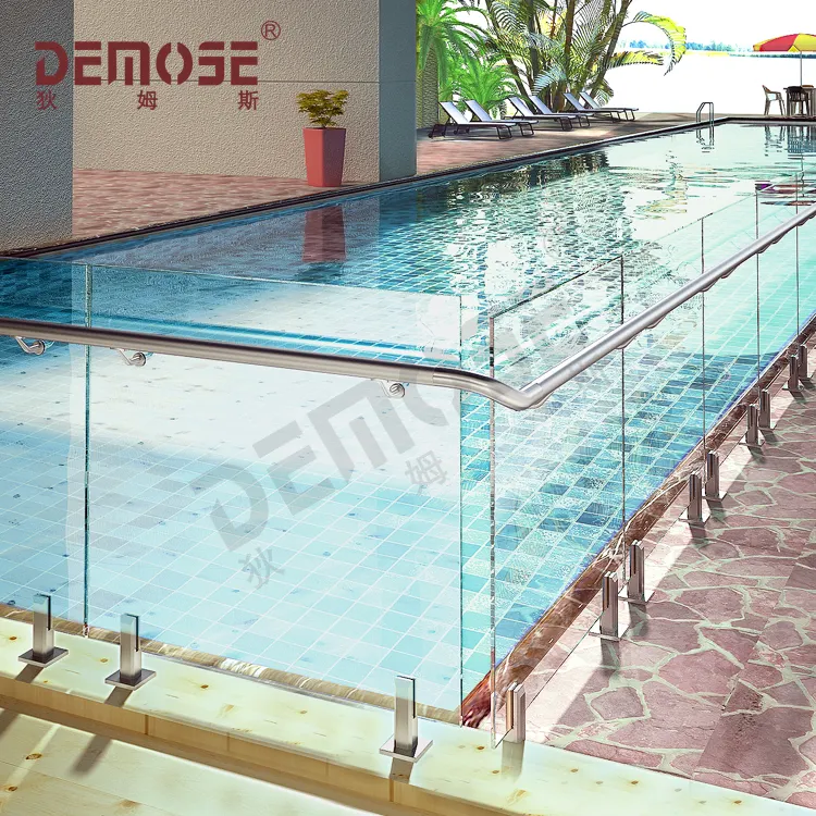 プール用手すり強化ガラスプールフェンス