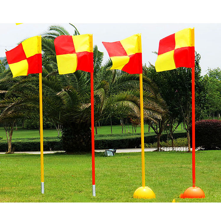 ПВХ футбол обучение углу флаги с газон база инъекции воды пьедестал футбол угловой флаг