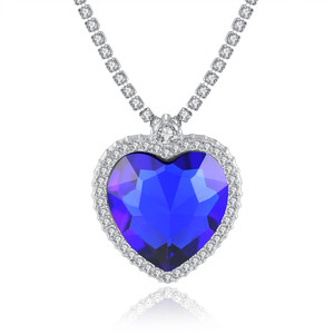 <span class=keywords><strong>Collier</strong></span> <span class=keywords><strong>Titanic</strong></span> bleu cœur d'océan, pendentif, vente en gros, - Product Image 1