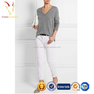 Модное V шеи женщины вязать свитер oversize кашемировый свитер - Product Image 2