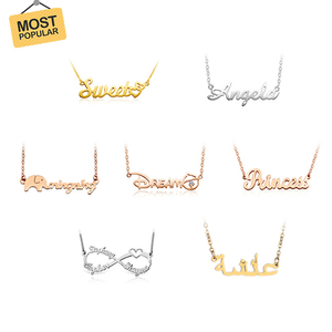 Collane da Donna in Acciaio Inossidabile Placcato <span class=keywords><strong>Oro</strong></span> <span class=keywords><strong>con</strong></span> Ciondoli a Forma di Cuore e Iniziali - Product Image 5