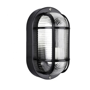 E26 E27 세륨 서리로 덥은 유리제 그늘 방수 방수벽 lgiths를 가진 옥외 방수벽 빛 검정 끝 - Product Image 1