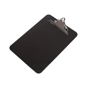 Wholesales Solid Black Plastic Letter Clipboard with Butterfly clip