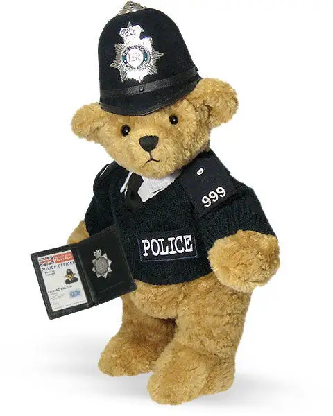 כל של שלנו רך צעצועי משטרת בובי שוטר טדי דוב, נהדר בריטי בובי צעצוע