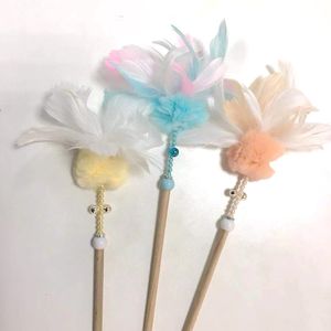Kat Levert Kwaliteit Grote Kleurrijke Veren Houten Stok Toverstokken Speelgoedkat <span class=keywords><strong>Teaser</strong></span> Speelgoed Voor Het Leuke Dansen Van Katten - Product Image 3