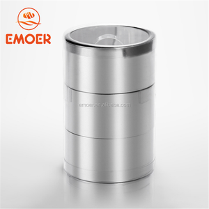 EMOER Anelli per Torte e Mousse in Acciaio Inossidabile Ecologici con Pressa per Alimenti - Forme Rotonde 12*8cm - Product Image 3