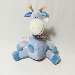 Venta directa de fábrica de jirafa azul de peluche de animal de peluche juguetes de peluche para los niños regalo