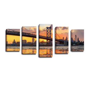 <span class=keywords><strong>Contemporain</strong></span> Philadelphie Ben Franklin Pont <span class=keywords><strong>Architecture</strong></span> Illustration Paysages Photos sur Impressions Sur Toile - Product Image 2