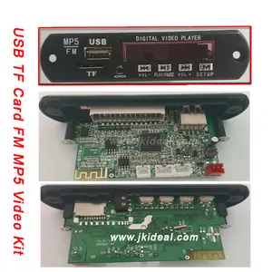 JK-P5001 אודיו וידאו FM TF כרטיס לוח 5 v/12 v usb mp5 נגן mp3 מפענח מודול