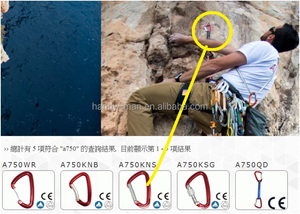CE UIAA Certified Outdoor Sports Light <b>Hook</b> Mountaineering Aluminum Screw Gate Climbing <b>Hook</b> - Product Image 4