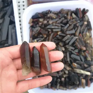 Wholesale natural raw smoky crystal wand strip crystal point for sales