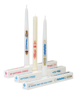 Bougies de pilier de cylindre de mariage de baptême de conception d'étiquette personnalisée - Product Image 2