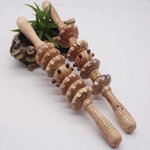 منتج أسطوانة تدليك خشبية يدوية للعمود الفقري والجسم والظهر والكتف موديل 2019 - Product Image 4