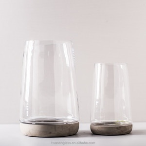 Vaso da tavolo in <span class=keywords><strong>vetro</strong></span> da tavolo caldo <span class=keywords><strong>di</strong></span> alta qualità a buon mercato all'ingrosso con base in cemento <span class=keywords><strong>per</strong></span> decorazioni <span class=keywords><strong>per</strong></span> la casa <span class=keywords><strong>di</strong></span> <span class=keywords><strong>piante</strong></span> succulente ecc - Product Image 5