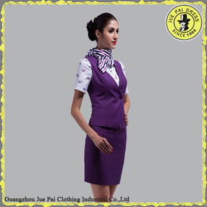 Diseño <span class=keywords><strong>de</strong></span> uniforme <span class=keywords><strong>de</strong></span> azafata <span class=keywords><strong>de</strong></span> aerolínea americana personalizado, uniformes <span class=keywords><strong>de</strong></span> azafata para niñas - Product Image 5