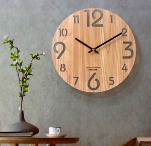 12 "Vintage chiffre arabe Design rustique pays Style toscan en bois rond horloge murale décoration de la maison - Product Image 4