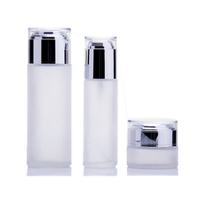 Glass <strong>Bottle</strong> GOLD Lid Frosted Matte Perfume 30ml Amber Glass Dropper Airless Lotion Serum <strong>Pump</strong> <strong>Bottle</strong> 50ml 120ml Silver - Product Image 2
