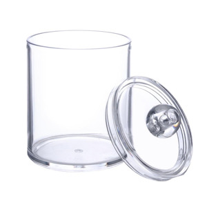 Clear round acrylic <strong>cotton</strong> pads dispenser good quality swab <strong>cotton</strong> <strong>wool</strong> wholesale holder <strong>container</strong> - Product Image 6