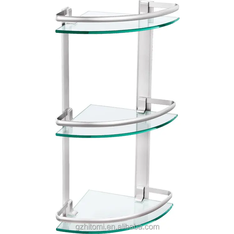 Commercial sanitary fitting wall mounted glass shelf, bathroom shelf, corner shelf