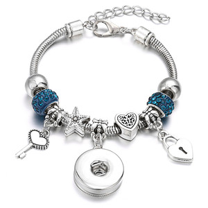 2018 Venta caliente estilo europeo grano del encanto de la aleación del cinc pulsera pareja con DIY del <span class=keywords><strong>amor</strong></span> para las mujeres - Product Image 2