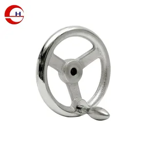 Lathe cast iron metal machinery threaded hand wheel chrome plated valve handwheel