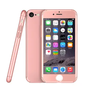 360 cell phone case full degree slim hard plastic mobile phone accessories case with tempered glass PC cover for iphone 6 6s 7 8