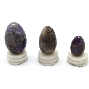 Uova <span class=keywords><strong>di</strong></span> Ametista all'Ingrosso, Sfere <span class=keywords><strong>di</strong></span> Pietra Semipreziosa Naturale per Guarigione, Regalo per Meditazione e Chakra - Product Image 5