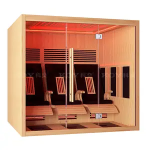 24-L4 Sauna infrarouge Hemlock Sauna sec Offre Spéciale avec fauteuils de massage Sauna