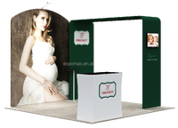 Stand d'exposition durable en polyester tricoté 270g, impression par sublimation personnalisée, vente en gros Chine