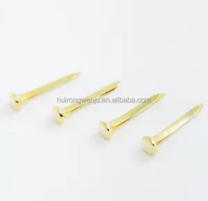 wholesale 8*25mm golden round brad nail for scrapbooking , brass fastener brad