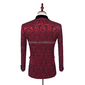 Abito da sposa da <span class=keywords><strong>uomo</strong></span> smoking <span class=keywords><strong>rosso</strong></span> da sposo costumi di scena per cantante abito maschile su misura con pantaloni miglior <span class=keywords><strong>uomo</strong></span> Blazer (giacca + pantaloni + gilet) - Product Image 6